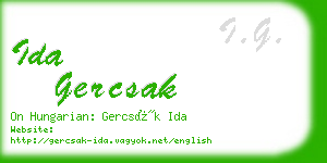 ida gercsak business card